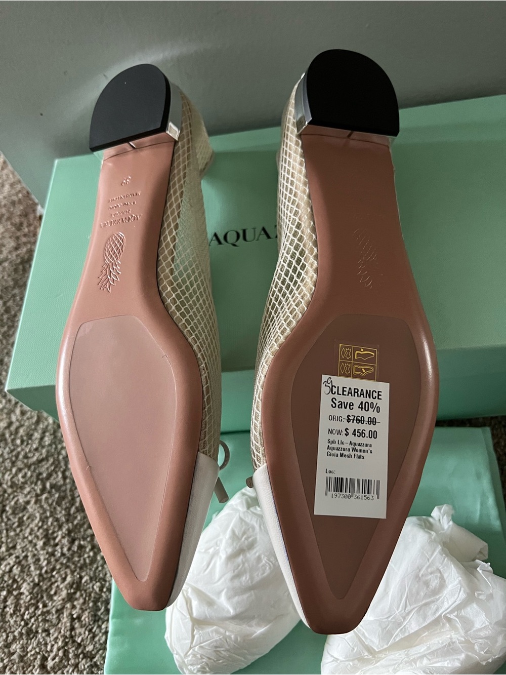 Aquazzura Gioia Mesh Flats - Picture 12 of 16